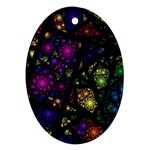 Stained Glass Crystal Art Oval Ornament (Two Sides) Front