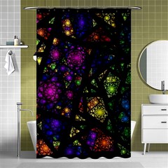 Stained Glass Crystal Art Shower Curtain 48  X 72  (small)  by Cowasu