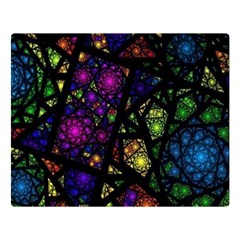 Stained Glass Crystal Art Two Sides Premium Plush Fleece Blanket (large) by Cowasu