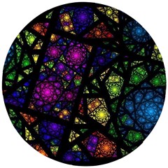 Stained Glass Crystal Art Wooden Puzzle Round by Cowasu