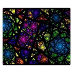 Stained Glass Crystal Art Premium Plush Fleece Blanket (small)