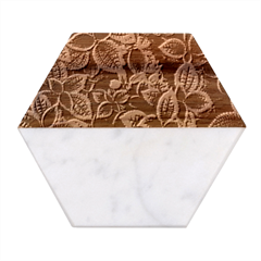 Shanghai Botanical Garden Marble Wood Coaster (hexagon) 