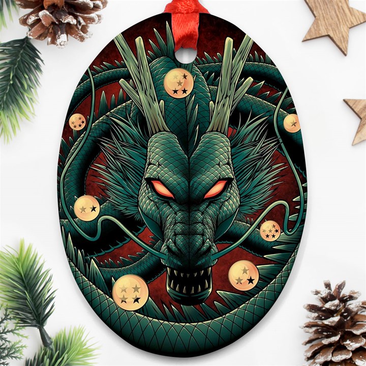 Dragon Art Ornament (Oval)