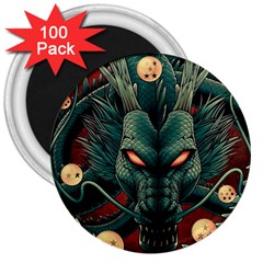 Dragon Art 3  Magnets (100 Pack) by Cowasu