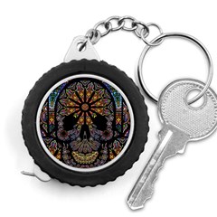 Skull Death Mosaic Artwork Stained Glass Measuring Tape by Cowasu