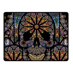 Skull Death Mosaic Artwork Stained Glass Fleece Blanket (small) by Cowasu