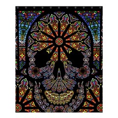 Skull Death Mosaic Artwork Stained Glass Shower Curtain 60  X 72  (medium)  by Cowasu