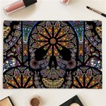 Skull Death Mosaic Artwork Stained Glass Cosmetic Bag (XXL) Back