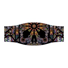 Skull Death Mosaic Artwork Stained Glass Stretchable Headband by Cowasu