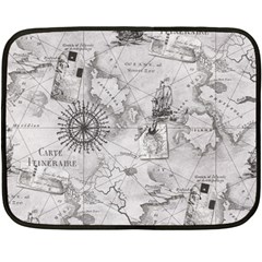 Vintage Cartography Atlas Nautical Map Fleece Blanket (mini) by Cowasu