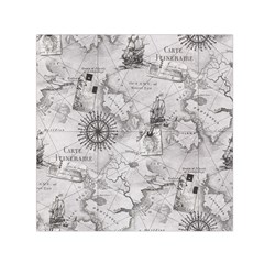 Vintage Cartography Atlas Nautical Map Square Satin Scarf (30  X 30 ) by Cowasu