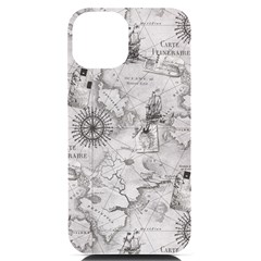 Vintage Cartography Atlas Nautical Map Iphone 14 Black Uv Print Case