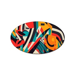 Colorful Abstract Sticker Oval (10 Pack) by Jack14