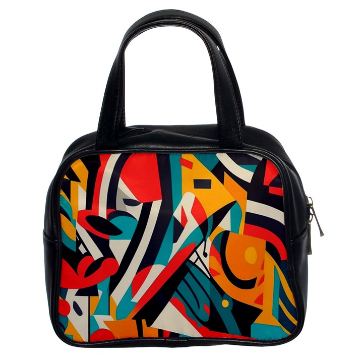 Colorful Abstract Classic Handbag (Two Sides)