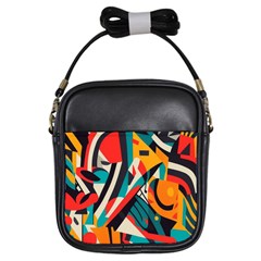 Colorful Abstract Girls Sling Bag by Jack14