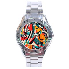 Colorful Abstract Stainless Steel Analogue Watch by Jack14