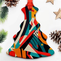 Colorful Abstract Christmas Tree Ornament (two Sides) by Jack14