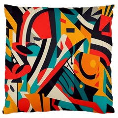 Colorful Abstract Large Cushion Case (two Sides) by Jack14