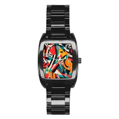 Colorful Abstract Stainless Steel Barrel Watch by Jack14