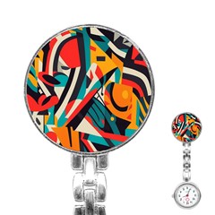 Colorful Abstract Stainless Steel Nurses Watch by Jack14