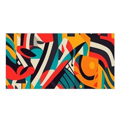 Colorful Abstract Satin Shawl 45  X 80  by Jack14