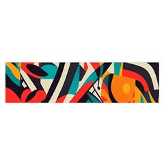 Colorful Abstract Oblong Satin Scarf (16  X 60 ) by Jack14