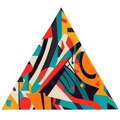 Colorful Abstract Wooden Puzzle Triangle by Jack14