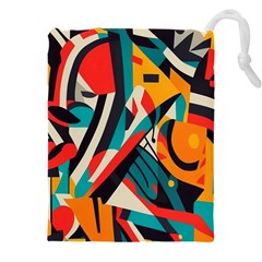 Colorful Abstract Drawstring Pouch (5xl) by Jack14