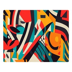 Colorful Abstract Premium Plush Fleece Blanket (large) by Jack14