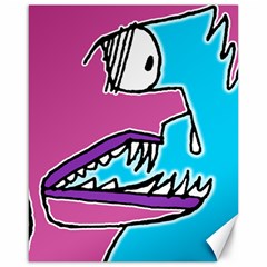 Funny Monster With Surprise Expression Drawing Canvas 16  X 20  by dflcprintsclothing