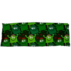 Green Monster Cartoon Seamless Tile Abstract Body Pillow Case (dakimakura) by Bangk1t