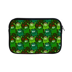 Green Monster Cartoon Seamless Tile Abstract Apple Ipad Mini Zipper Cases by Bangk1t