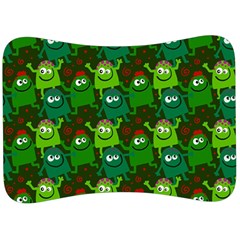 Green Monster Cartoon Seamless Tile Abstract Velour Seat Head Rest Cushion by Bangk1t