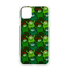 Green Monster Cartoon Seamless Tile Abstract Iphone 11 Tpu Uv Print Case by Bangk1t