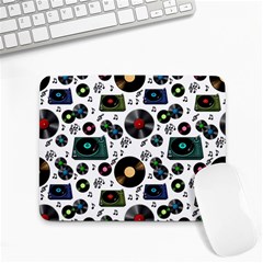 Records Vinyl Seamless Background Small Mousepad by Bangk1t