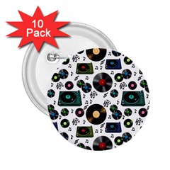 Records Vinyl Seamless Background 2 25  Buttons (10 Pack)  by Bangk1t