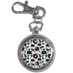 Records Vinyl Seamless Background Key Chain Watches by Bangk1t