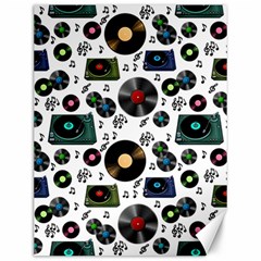 Records Vinyl Seamless Background Canvas 12  X 16  by Bangk1t