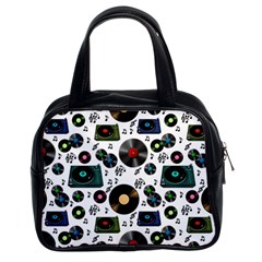 Records Vinyl Seamless Background Classic Handbag (two Sides) by Bangk1t