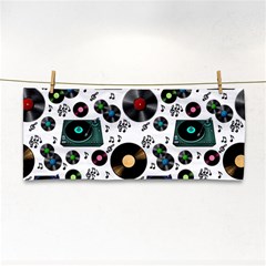 Records Vinyl Seamless Background Hand Towel by Bangk1t