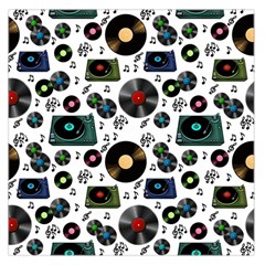 Records Vinyl Seamless Background Square Satin Scarf (36  X 36 ) by Bangk1t