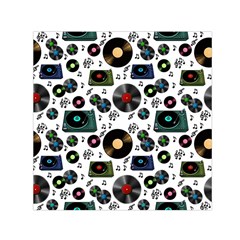 Records Vinyl Seamless Background Square Satin Scarf (30  X 30 ) by Bangk1t