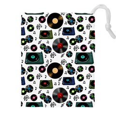 Records Vinyl Seamless Background Drawstring Pouch (4xl) by Bangk1t