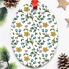 Flower Floral Pattern Ornament (oval) by Bangk1t