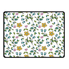 Flower Floral Pattern Two Sides Fleece Blanket (small) by Bangk1t