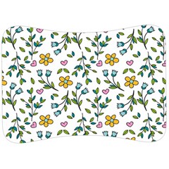 Flower Floral Pattern Velour Seat Head Rest Cushion by Bangk1t