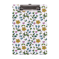 Flower Floral Pattern A5 Acrylic Clipboard by Bangk1t