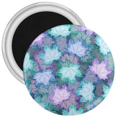 Leaves Glitter Background Winter 3  Magnets by Bangk1t