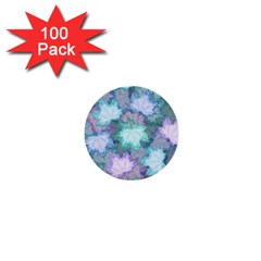 Leaves Glitter Background Winter 1  Mini Buttons (100 Pack)  by Bangk1t