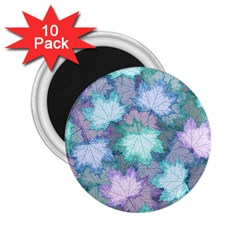 Leaves Glitter Background Winter 2 25  Magnets (10 Pack)  by Bangk1t